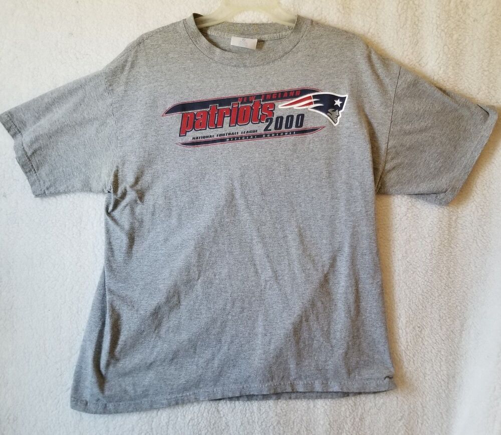 Patriots 2000 Season T‑Shirt XL – Vintage NFL, Front & Back Graphics READ
